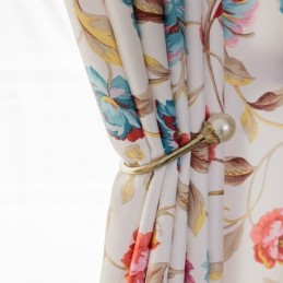 Cortinas Estilo Americano Con Estampado De Plantas