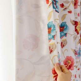 Cortinas Estilo Americano Con Estampado De Plantas
