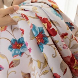 Cortinas Estilo Americano Con Estampado De Plantas