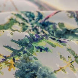 Cortinas Con Estampado De Bosque Estilo Americano