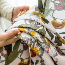 Cortinas Con Estampado De Hojas Estilo Americano De Poliéster