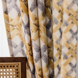 Cortina De Algodón Hecha A Medida Cortina Estampada Estilo Nórdico