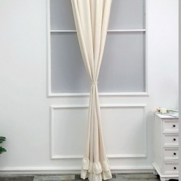 Cortinas De Chenilla De Color Liso Con Empalme, Estilo Nórdico, Para Sala De Estar Y Dormitorio