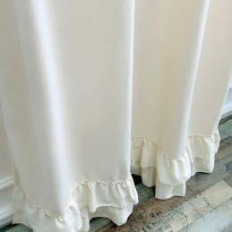 Cortinas De Chenilla De Color Liso Con Empalme, Estilo Nórdico, Para Sala De Estar Y Dormitorio