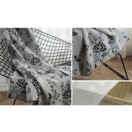 Cortina Opaca De Lino Hecha A Medida, Con Bordado De Plantas Nórdicas Para Sala De Estar Y Dormitorio.