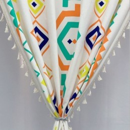 Cortinas De Lino Con Estampado Geométrico De Estilo Nórdico Para Sala De Estar Y Dormitorio