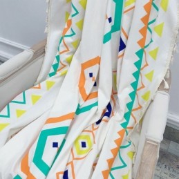 Cortinas De Lino Con Estampado Geométrico De Estilo Nórdico Para Sala De Estar Y Dormitorio