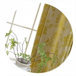 Cortinas Opacas Nórdicas Con Diseño Floral De Jacquard Y Polialgodón, Hechas A Medida Para Sala De Estar Y Dormitorio.