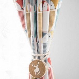 Cortina Moderna De Dibujos Animados, Hecha A Medida, Con Estampado De Búhos, Suave, Opaca, Para Habitación Infantil.