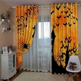 Cortinas Halloween Impresión Digital Estilo Americano