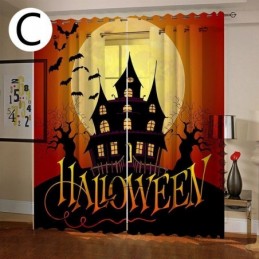Cortinas Halloween Impresión Digital Estilo Americano