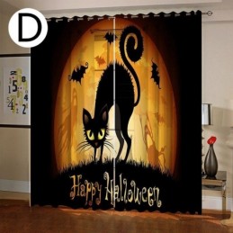 Cortinas Halloween Impresión Digital Estilo Americano