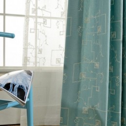 Cortina Opaca De Algodón Hecha A Medida, Estilo Nórdico, Bordada Para Sala De Estar Y Dormitorio.