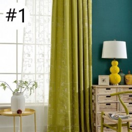 Cortina Opaca De Algodón Hecha A Medida, Estilo Nórdico, Bordada Para Sala De Estar Y Dormitorio.