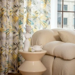 Cortinas De Algodón Con Diseño De Hojas De Plátano De Colores Americanos