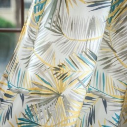 Cortinas De Algodón Con Diseño De Hojas De Plátano De Colores Americanos