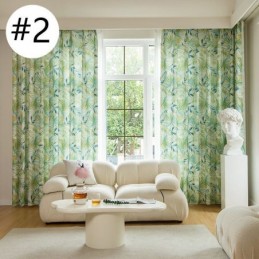 Cortinas De Algodón Con Diseño De Hojas De Plátano De Colores Americanos
