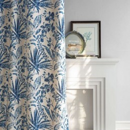 Cortinas Opacas Con Estampado De Plantas, Hechas A Medida, Para Sala De Estar Y Dormitorio.