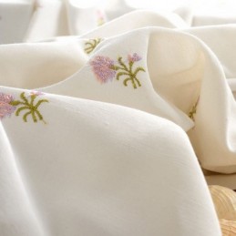 Cortina Bordada Con Flores, Hecha A Medida, De Algodón Nórdico, Para Sala De Estar Y Dormitorio.