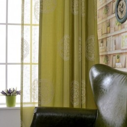 Cortina Bordada De Algodón Hecha A Medida, Cortina Nórdica Opaca Para Sala De Estar Y Dormitorio