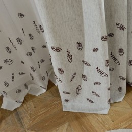 Cortina Opaca Nórdica Hecha A Medida Con Diseño De Espiga De Pescado En Jacquard Para Sala De Estar Y Dormitorio.