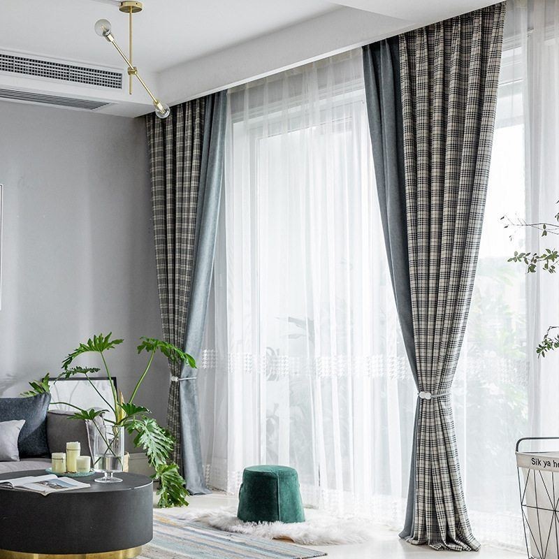 Cortinas Modernas Sencillas De Pata De Gallo