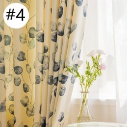 Cortinas Chevron Estilo Americano Con Estampado De Hojas