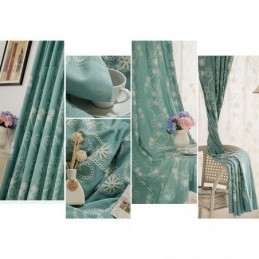 Cortina Bordada Con Plantas, Hecha A Medida, Estilo Nórdico, De Algodón, Para Sala De Estar Y Dormitorio.