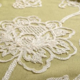 Cortina Opaca De Lino Y Algodón, Hecha A Medida, Con Bordado Floral Nórdico Para Sala De Estar Y Dormitorio.