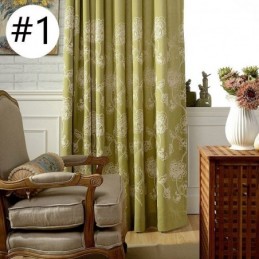 Cortina Opaca De Lino Y Algodón, Hecha A Medida, Con Bordado Floral Nórdico Para Sala De Estar Y Dormitorio.