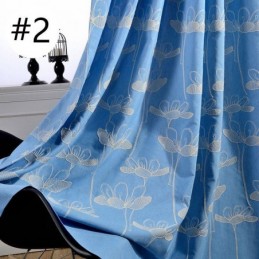 Cortina Opaca Nórdica Hecha A Medida Con Bordado De Plantas Para Sala De Estar Y Dormitorio