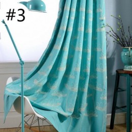 Cortina Opaca Nórdica Hecha A Medida Con Bordado De Plantas Para Sala De Estar Y Dormitorio