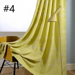 Cortina Opaca Nórdica Hecha A Medida Con Bordado De Plantas Para Sala De Estar Y Dormitorio