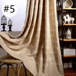 Cortina Opaca Nórdica Hecha A Medida Con Bordado De Plantas Para Sala De Estar Y Dormitorio