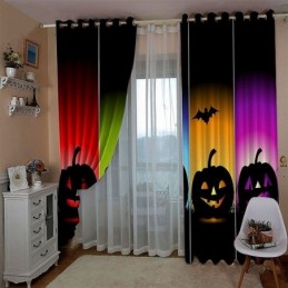 Cortinas Calabaza Impresión Digital Estilo Americano