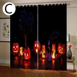 Cortinas Calabaza Impresión Digital Estilo Americano