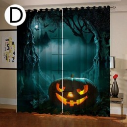 Cortinas Calabaza Impresión Digital Estilo Americano