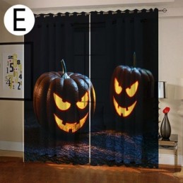Cortinas Calabaza Impresión Digital Estilo Americano
