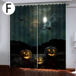 Cortinas Calabaza Impresión Digital Estilo Americano