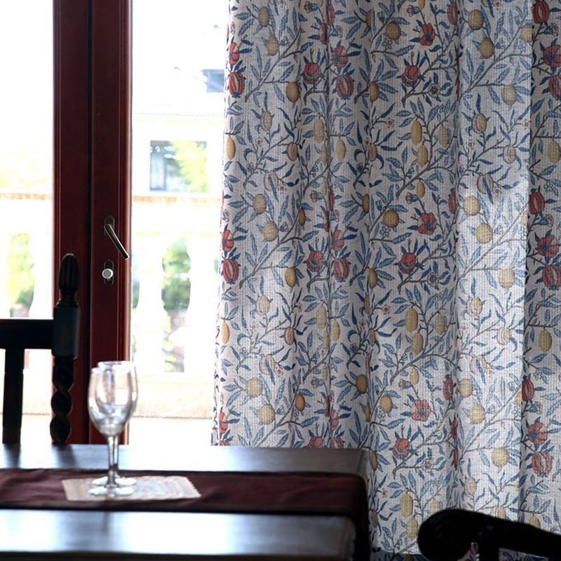 Cortina Con Estampado De Plantas, Hecha A Medida, Minimalista, Opaca, Para Sala De Estar Y Dormitorio.