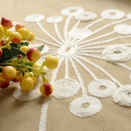 Cortina Opaca De Algodón Hecha A Medida, Cortina Nórdica Con Diente De León Bordada Para Sala De Estar Y Dormitorio