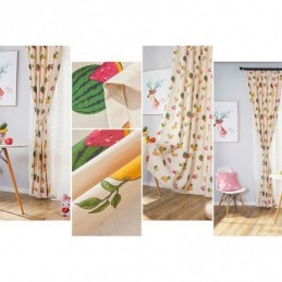 Cortinas Opacas De Algodón Nórdico Con Estampado De Frutas Para Sala De Estar Y Dormitorio