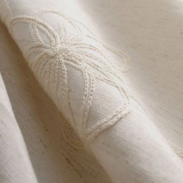 Cortina Opaca Hecha A Medida, Cortina Nórdica Bordada Para Sala De Estar Y Dormitorio