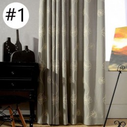 Cortina Opaca Hecha A Medida, Cortina Nórdica Bordada Para Sala De Estar Y Dormitorio