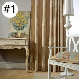 Cortina Opaca De Lino Y Algodón, Hecha A Medida, Con Hojas Nórdicas Bordadas Para Sala De Estar Y Dormitorio.