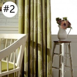 Cortina Opaca De Lino Y Algodón, Hecha A Medida, Con Hojas Nórdicas Bordadas Para Sala De Estar Y Dormitorio.