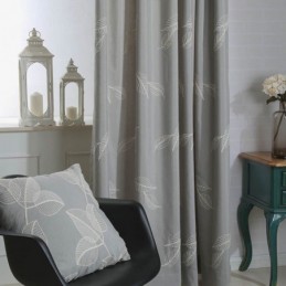 Cortina Opaca De Algodón Hecha A Medida, Cortina Nórdica Con Hojas Bordadas Para Sala De Estar Y Dormitorio