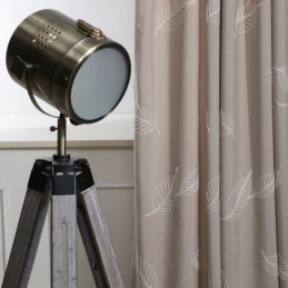 Cortina Opaca De Algodón Hecha A Medida, Cortina Nórdica Con Hojas Bordadas Para Sala De Estar Y Dormitorio