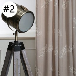 Cortina Opaca De Algodón Hecha A Medida, Cortina Nórdica Con Hojas Bordadas Para Sala De Estar Y Dormitorio