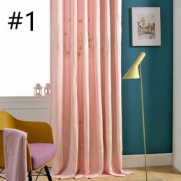 Cortina Opaca De Algodón Hecha A Medida, Con Diseño De Plantas Nórdicas Bordadas Para Sala De Estar Y Dormitorio.